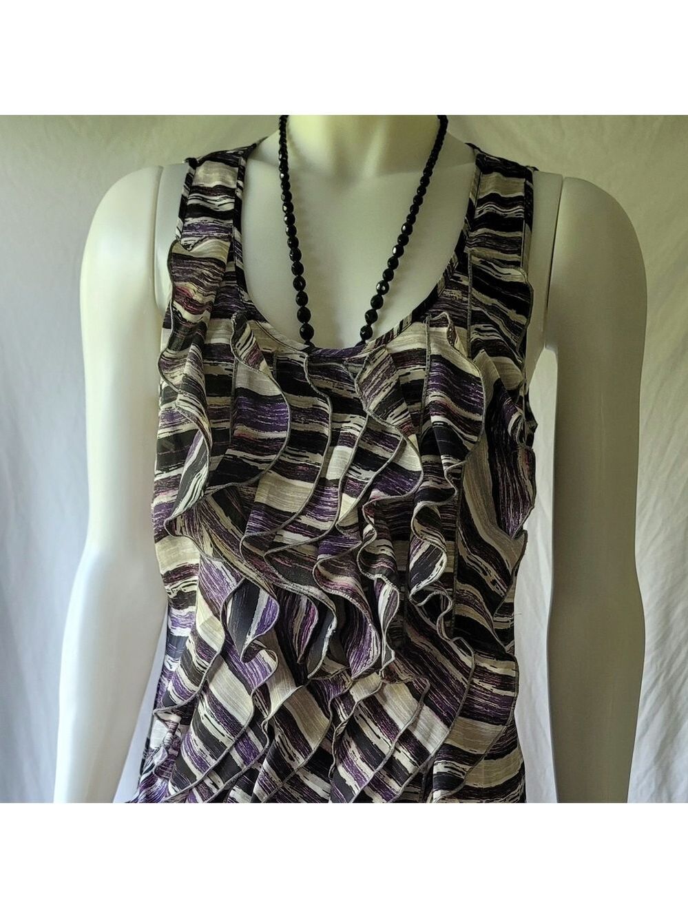 Michael Kors Ruffle Sleeveless Tank Top Size 8
